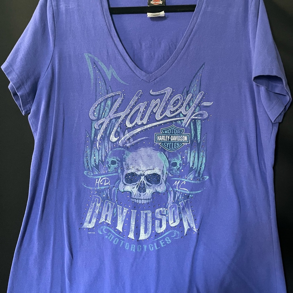 Harley-Davidson Blue Crew Neck Tee